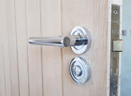 Modern door with locking component