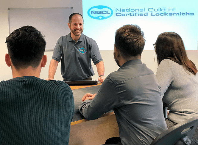 Locksmith teaching students